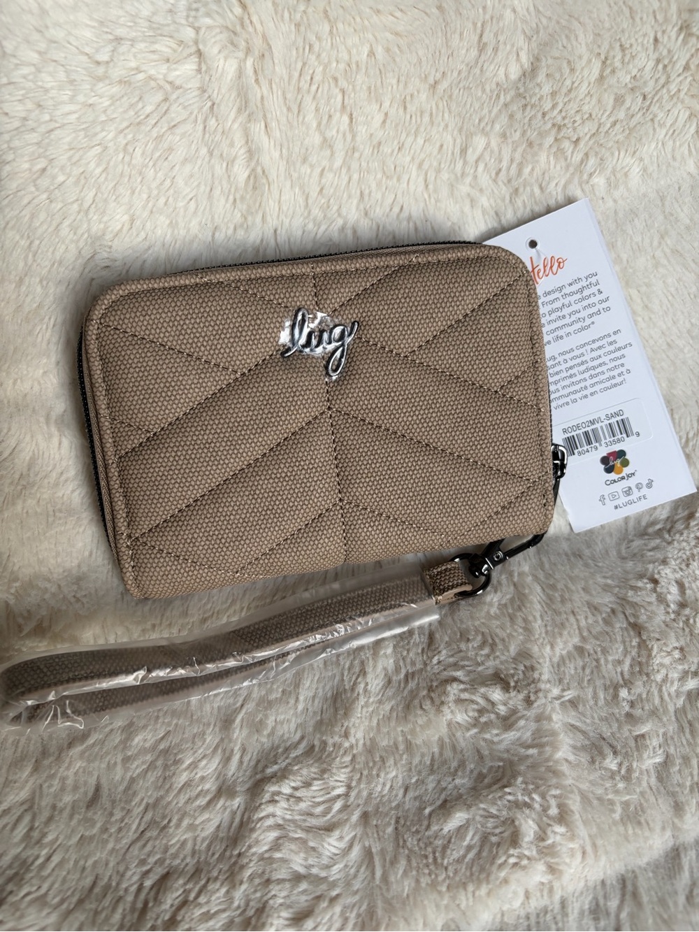 NWT Lug Rodeo 2 Matte Luxe RFID Wallet and wristlet - Sand
